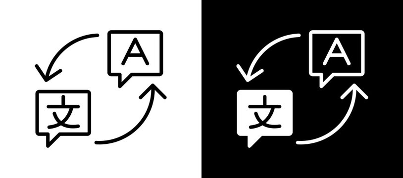 Translate whiteblack icon