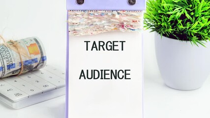 Text animation TARGET AUDIENCE. Discover unique ideas in business finance as animated visuals illustrate key concepts, enhancing comprehension for aspiring entrepreneurs and finance enthusiasts