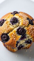 Blueberry Muffin with Bakery Texture in Commercial Food Photography