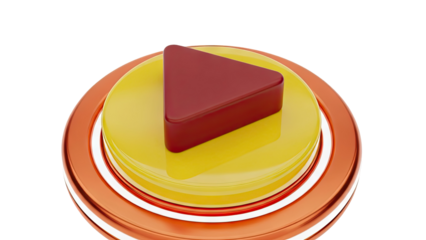 3D Render of a Play Button Icon