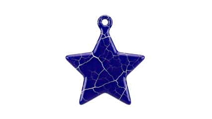 Cracked Blue Star Ornament