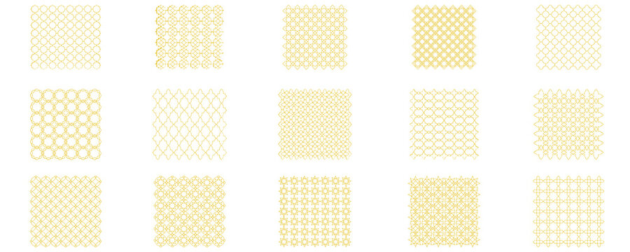 Gold Islamic Geometric Patterns