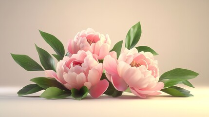 Delicate Pink Peonies, Perfect for Spring or Romantic Occasions