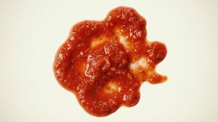 Organic Red Tomato Sauce Splatter with Thick Realistic Texture