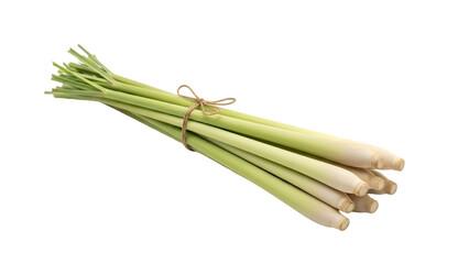 Bunch of lemongrass stalks isolated on transparent background