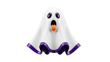 Surprised Ghost with Orange Tongue
