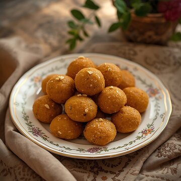 Khas khas besan laddu or poppy seeds and chickpea flour laddo or laddoo