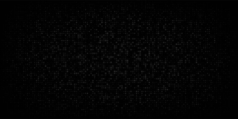 Abstract dark background of small squares or pixels in shades of black and gray colors.