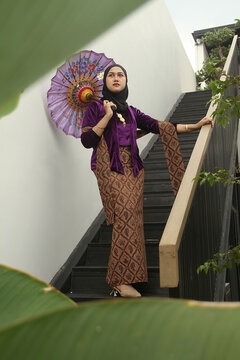 muslim woman in the garden