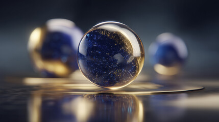crystal ball on the water surface