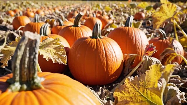 Autumn Pumpkin Patch Field