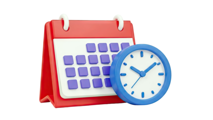 3D Calendar and Clock Icons
