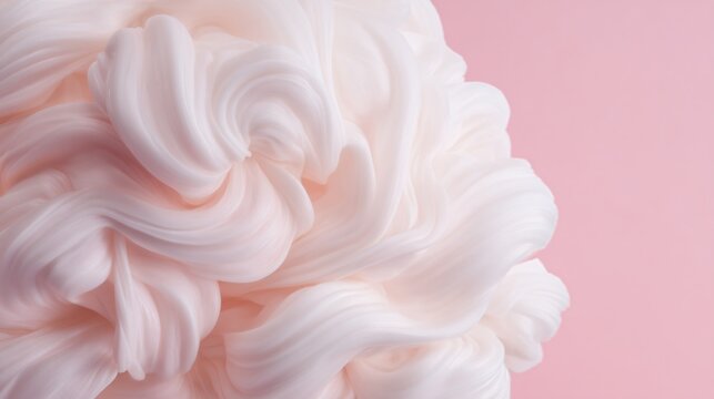 3d abstract cloud material, marshmallow softness, liquid silk reflection, macro photography lighting
