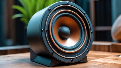 Modern Audio Speaker with Premium Sound Quality and Sleek Design, Delivering Powerful Bass and Crystal Clear Audio for Home Entertainment and Studio Listening