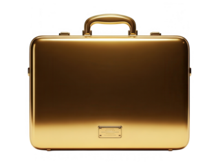 Elegant Gold Briefcase for Business Professionals.