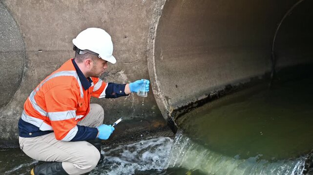 An environmental expert is examining the density of aquatic life to measure the health of the ecosystem.