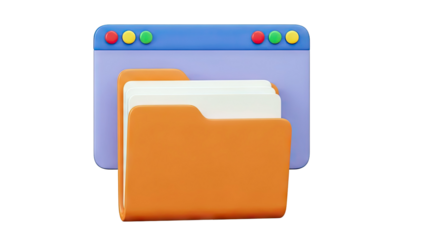 3D Folder and Browser Window Icon