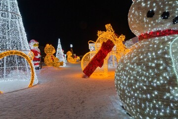 Festive Holiday Light Display