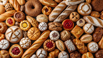 Assortment of artisanal baked goods and pastries