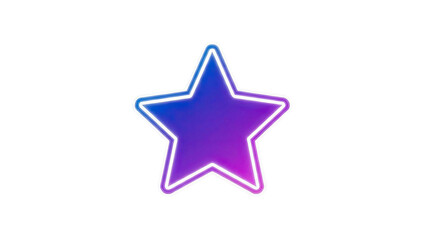 Obraz premium Vibrant Gradient Star Icon with White Outline
