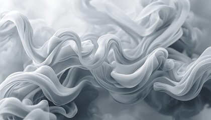 Obraz premium A mesmerizing abstract image of swirling white smoke in a dreamy atmosphere