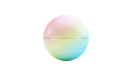 Egg-shaped container with pastel gradient