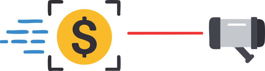 Obraz premium Monitored Money Currency under surveillance