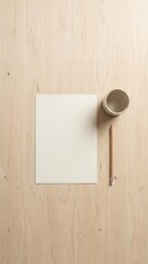 Light wood texture surface for a clean and simple vertical layout design