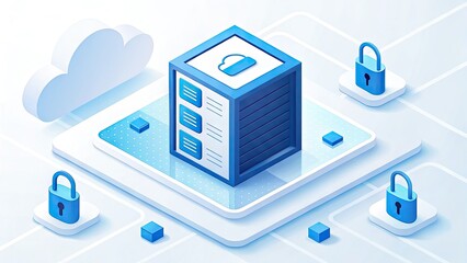 3D isometric cloud document security system with security