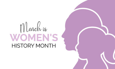 National Womens History Month in March, holiday concept vector EPS10 template suitable for promotional backgrounds, banners, greeting cards, and posters with text space.