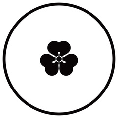 家紋です。糸輪に豆片喰といいます。