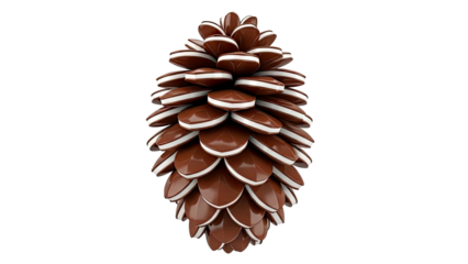 Pinecone made of chocolate cookies with cream filling