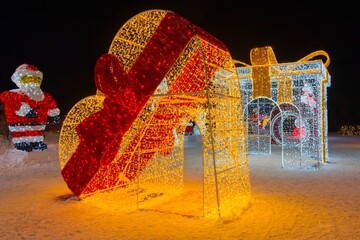 Festive Holiday Light Display