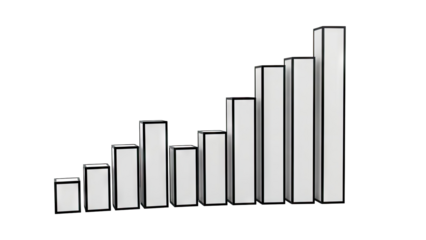Growing Bar Chart Illustration