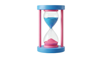Hourglass with Blue and Pink Sand