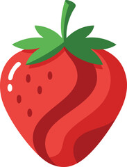 Simple of a strawberry on white