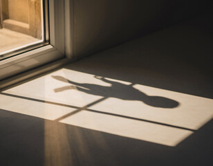 Human Shadow Near Window