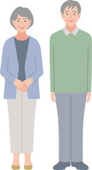 シニア夫婦シンプルキャラ