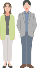 若い夫婦のイラスト素材