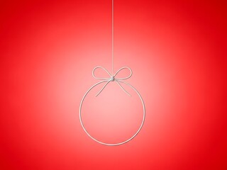 Gift giving concept with wrapped present symbol on red background