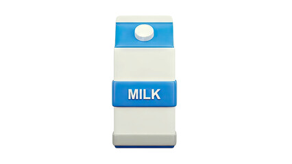 Modern Milk Carton with Blue and White Design