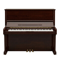 Classical upright wooden piano musical instrument © BTG