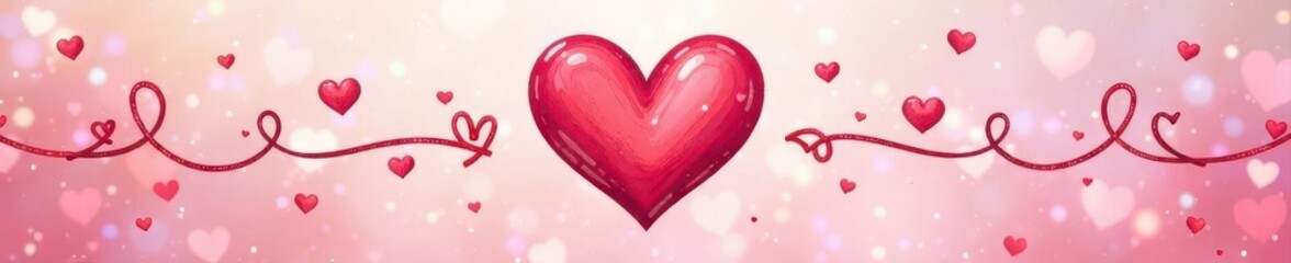 Charming hand-drawn heart & decorative line Ideal for romantic designs , wedding invitation, hand drawn heart, celebration