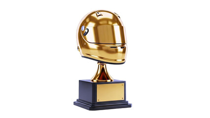 Naklejka premium Golden Racing Helmet Trophy