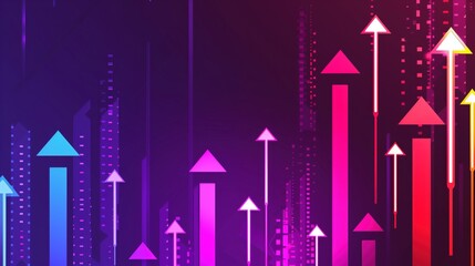 Colorful Arrow Business Growth Visual Materials