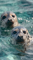 seals in the water