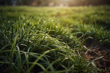 Blurred paddy agriculture sustainability background
