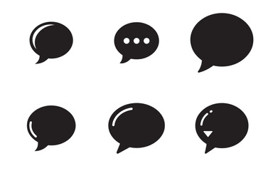 Chat message solid icon vector