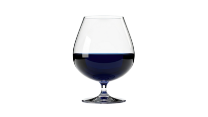 Glass of Dark Blue Liquid
