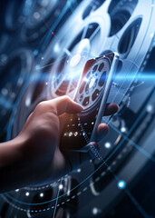 Hand Holding Smart Device Using Futuristic Biometric Interface